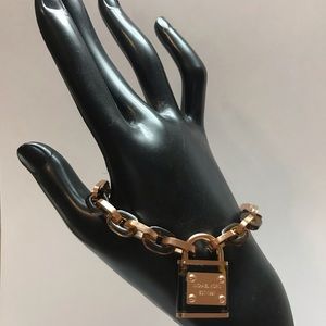 Michael Kors Padlock Charm Chain Bracelet